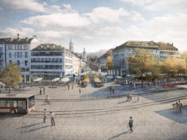 Visualisierung Neugestaltung Marktplatz Bohl Stadt St. Gallen