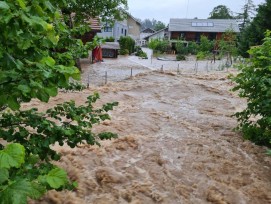 Überschwemmung in Vordemwald AG