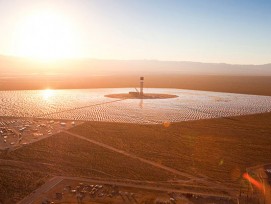 Für Vögel wirken die Heliostaten der Solarfarm Ivanpah wie ein See. Ein gefährlicher Irrtum. (Bild: zvg)