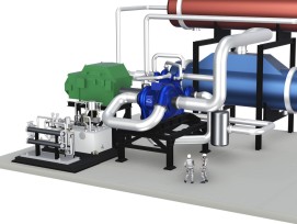 Visualisierung der geplanten Wärmepumpe.