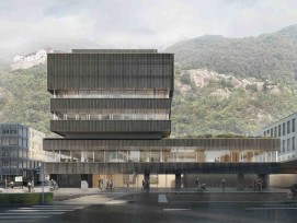 Visualisierung neue Landesbibliothek Liechtenstein in Vaduz