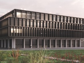 Zwei neue Gebäude für Produktion und Forschung bei Lausanne (Visualisiererung)