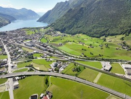 Luftbild Brunnen Nord Schwyz Ingenbohl