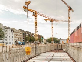 Baustelle Neubau Museum- und Staatsarchiv Basel Kannenfeldplatz