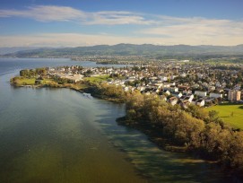 Luftbild der Stadt Arbon im Kanton Thurgau