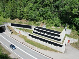 Solaranlage Tunnel Trin in Graubünden