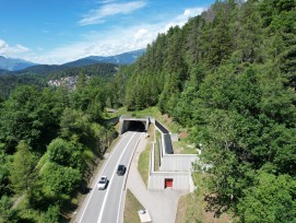 Solaranlage Tunnel Trin in Graubünden