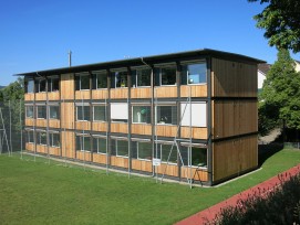 Züri Modular Pavillon bei Kindergarten Waidhalde in Zürich