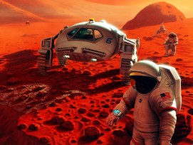 Expedetion auf dem Mars (Illustration)