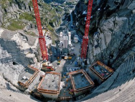 Baustelle Staumauer Spitallamm 2022