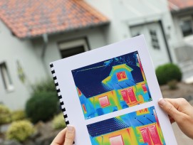 Thermografie eines Gebäudes