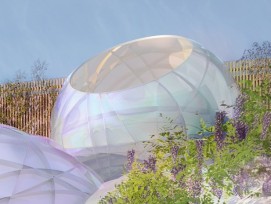 Schweizer Pavillon für die Expo 2025 in Osaka bei Tag