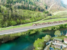 Visualisierung SBB-Doppelspur-Ausbau Laufental Bahnlinie Grellingen