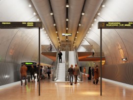Visualisierung der U-Bahn-Station Skøyen