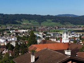 Blick auf Hitzkirch im Kanton Luzern