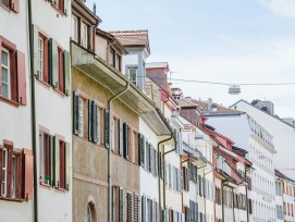 Häuserzeile in der Altstadt Kleinbasel