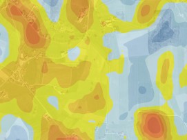 Hitzeinsel-Karte zu Gemeinden in Freiburg