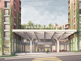 Visualisierung Überbauung Brunaupark-Areal Zürich