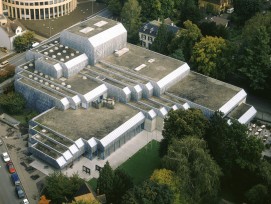 Theater am Stadtgarten in Winterthur aus der Vogelperspektive.