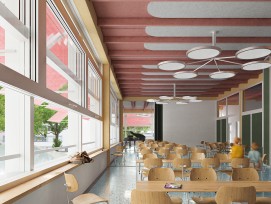 Visualisierung Neubau Schulanlage Sirius in Zürich-Fluntern