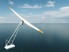 Windturbine mit einem Rotorblatt