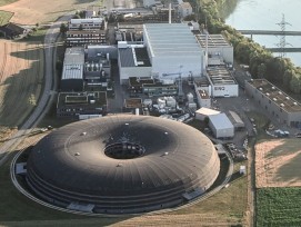 Die Synchrotron Lichtquelle Schweiz  (SLS) aus der Vogelperspektive