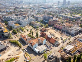 Luftaufnahme Koch-Areal in Stadt Zürich