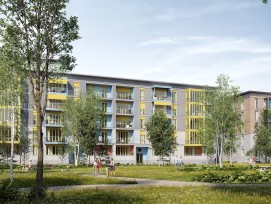 Visualisierung neues Jakob-Quartier in Stadt Biel