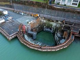 Einlaufbauwerk in Sachseln für Hochwasserstollen Sarneraatal