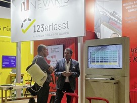 Der Stand der Nevaris Bausoftware GmbH an der Swissbau 2024.