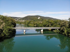 Visualisierung neue Aarebrücke zwischen Möriken-Wildegg und Auenstein