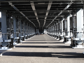 Mobile Baustellenbrücke Astra Bridge auf Testgelände