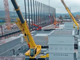 Das Kraftwerk Birr im Bau