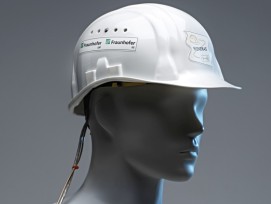 Helm mit Piezo-Elektret-Wandler