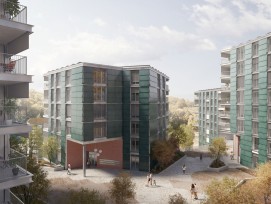 Visualisierung Plusenergie Quartier Aarerain in Ittigen