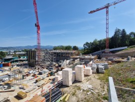 Baustelle Neubau Kantonsschule Ausserschwyz