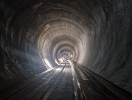 Das Einlaufbauwerk im Rohbau.