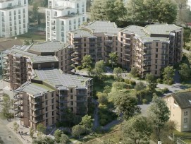 Visualisierung Siegerprojekt des Studienauftrags von Hosoya Schaefer Architects und Noa Landschaftsbau