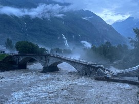 Der zerstörte Ponte Visletto im Juni 2024.