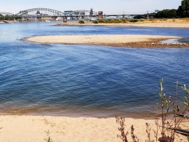 Der Rhein im Sommer 2018 bei Köln.