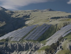 Visualisierung der alpinen Solaranlage in Sufers