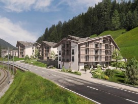 Ferienresort neben der Rinerhornbahn in Davos