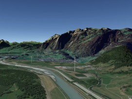 Visualisierung Windpark Rüthi-Sennwald_Google Earth©2025 Google