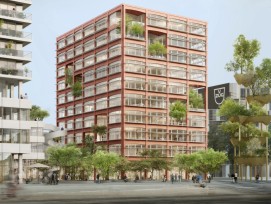Visualisierung des CreaTower I auf dem Tech Cluster Zug Areal
