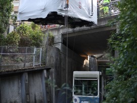 Altes und neue Kabine der Seilbahn Rigiblick in Zürich