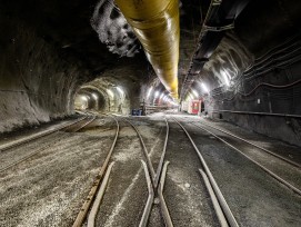 Brenner Basistunnel Erkundungsstollen mit Abzweigtunnel zu Hauptunnelröhren