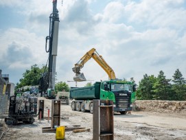 Baustelle beim Zolli Basel Erdbeergraben
