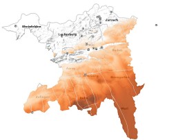 Screenshot zum Geothermie-Kataster im Geooportal Aargau