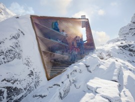 Das Biwak von Carlo Ratti im Gebirge (Visualisierung)