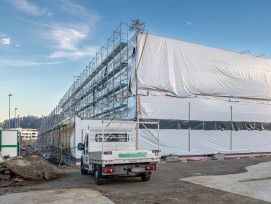 Baustelle Dreifachturnhalle Feld in Flawil